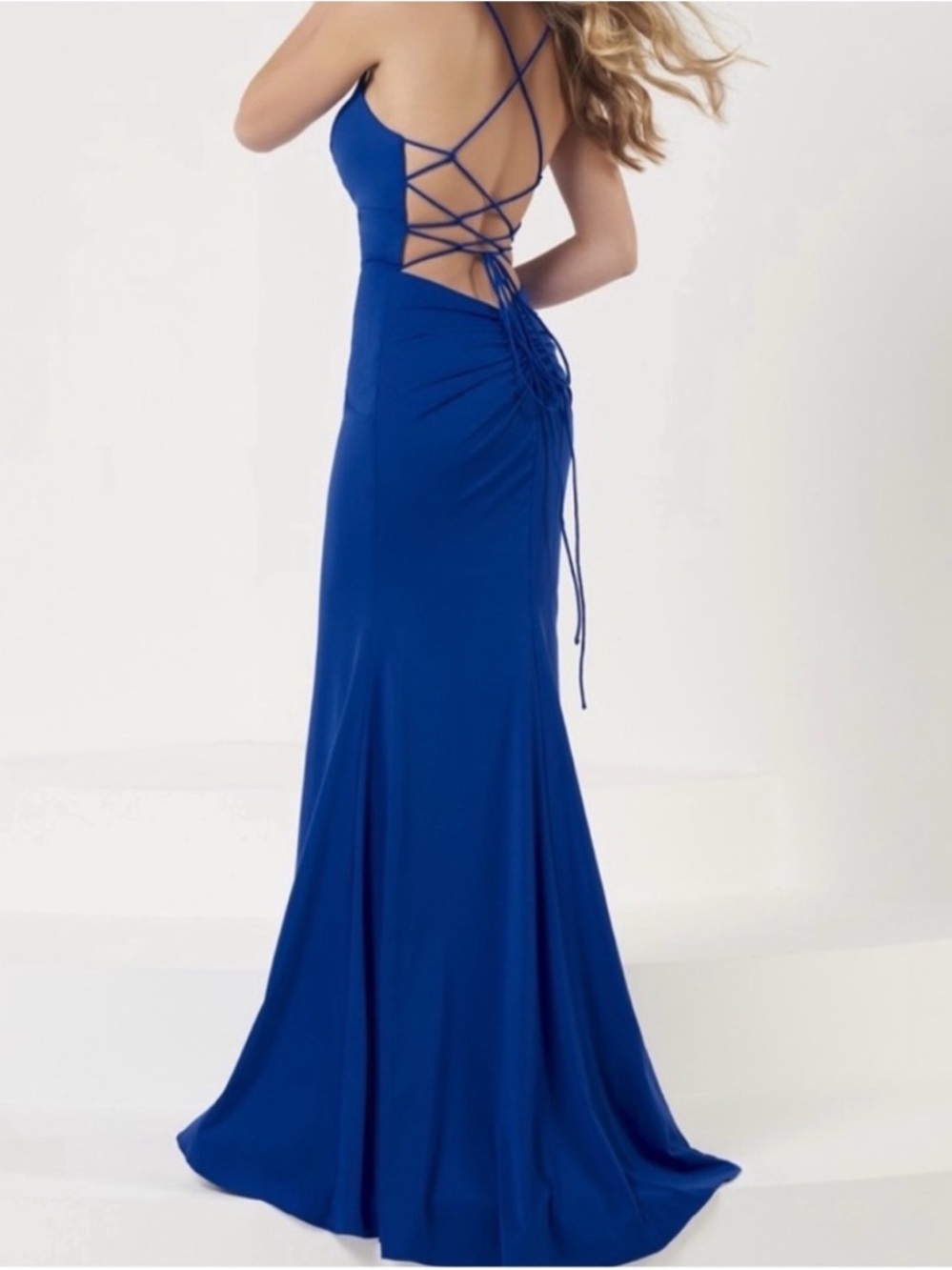 Elegant Royal Blue Mermaid Formal Gown Size 16 NWT Prom Wedding Pageant Evening